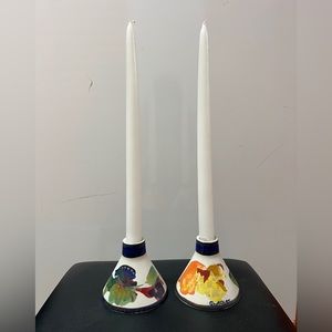 Rosenthal Studio Line Liguria Pair of Candlesticks Designed by Gilbert Portanier
